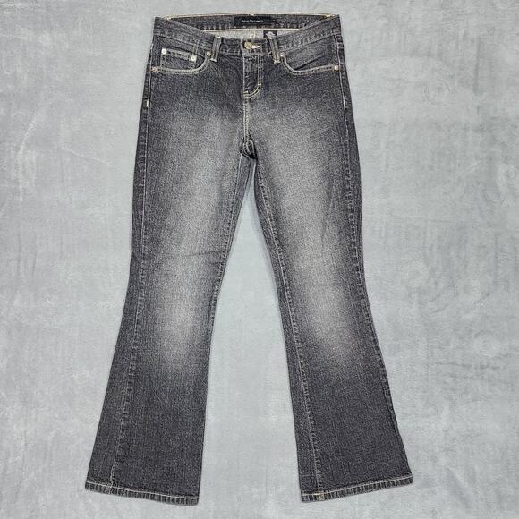 Calvin Klein Jeans Stretch Flare Distressed Black Size 4 - Picture 1 of 8